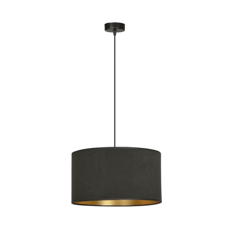 Lampa sufitowa Hilde czarno-złota 1xE27x15W wym: 100 x 35 x 35 cm tkanina Emibig