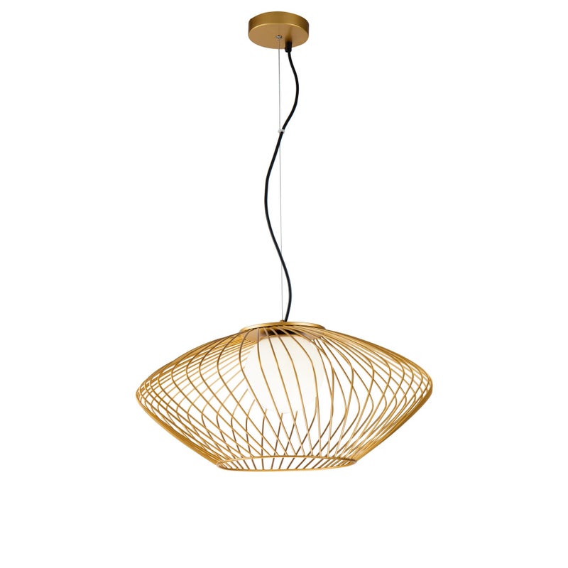 Lampa wisząca Plec mosiężno-złota 1xE27x60W wym: 177 x 52 x 52 cm metal Maytoni
