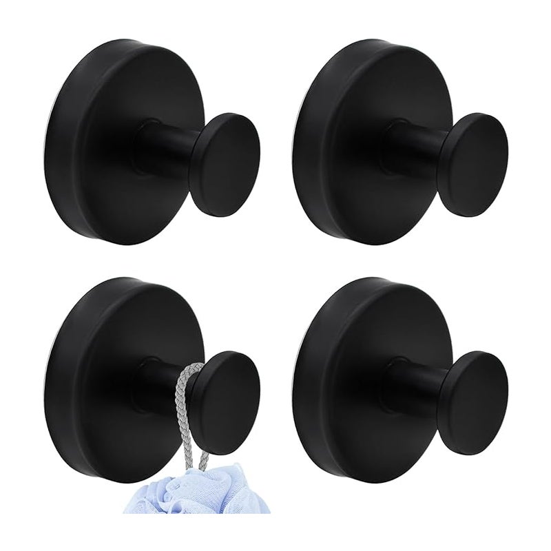 4-częściowe haczyki łazienkowe z przyssawkami, udźwig 5 kg, wielokrotnego użytku wieszak na ręczniki z przyssawkami, nie wymaga wiercenia