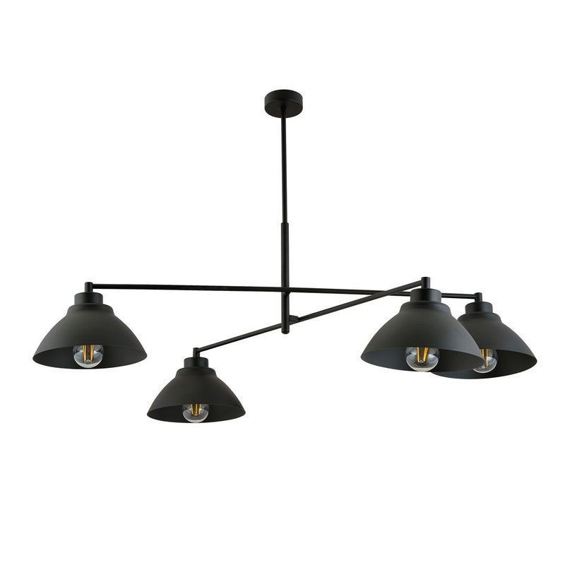 Lampa wisząca Maverick czarna 4xE27x15W wym: 60 x 100 x 100 cm metal Emibig