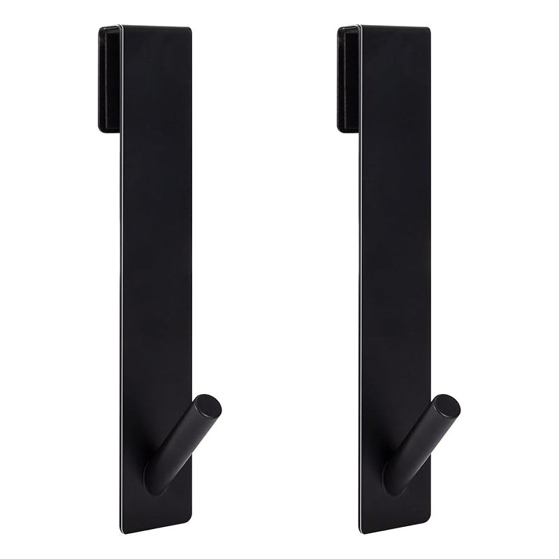 Haczyki do drzwi prysznicowych, wieszaki na ręczniki bez wiercenia, wieszak na ręczniki z warstwami pianki na drzwi, czarny (2 szt.)