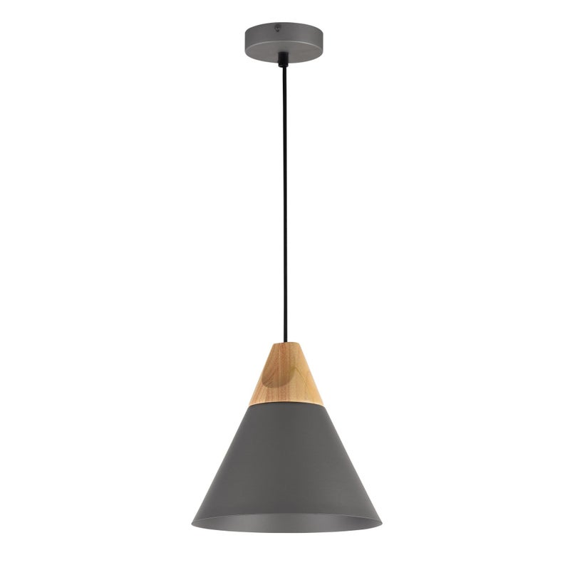 Lampa wisząca Bicones szaro-jasne drewno 1xE27x60W wym: 140 x 22 x 22 cm metal Maytoni