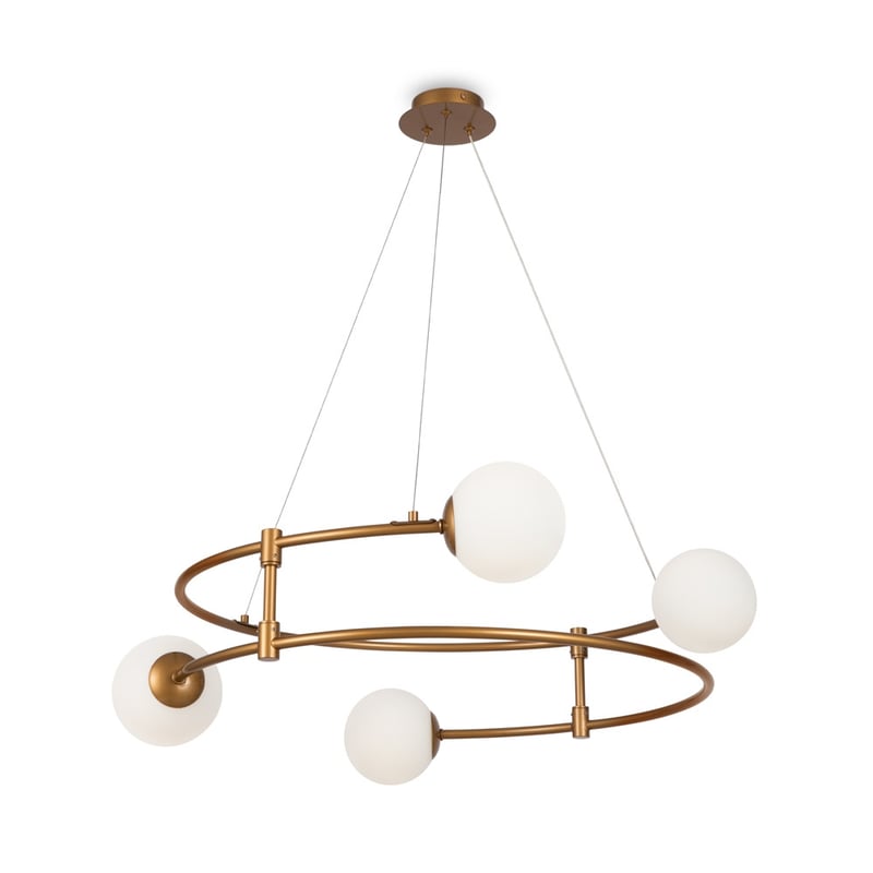 Lampa wisząca Balance mosiężno-złota 4xG9x40W wym: 142 x 61 x 61 cm metal Maytoni