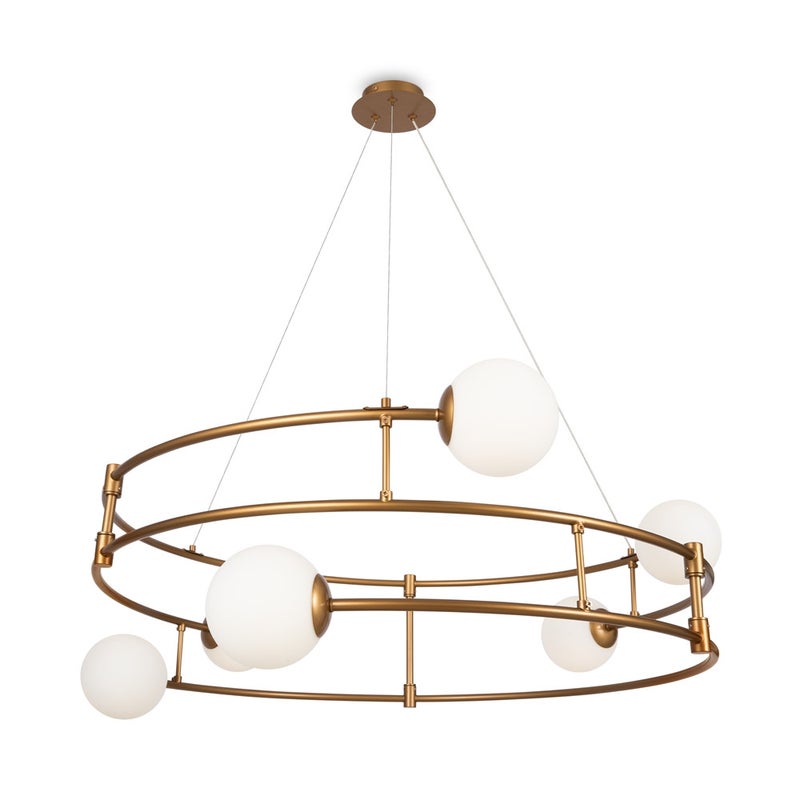 Lampa wisząca Balance mosiężno-złota 6xG9x40W wym: 152 x 81,2 x 81,2 cm metal Maytoni