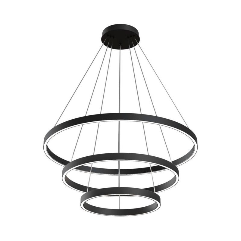 Lampa wisząca Rim czarno-biała LED 115W 4000K 6100lm wym: 120 x 80 x 120 cm aluminium Maytoni