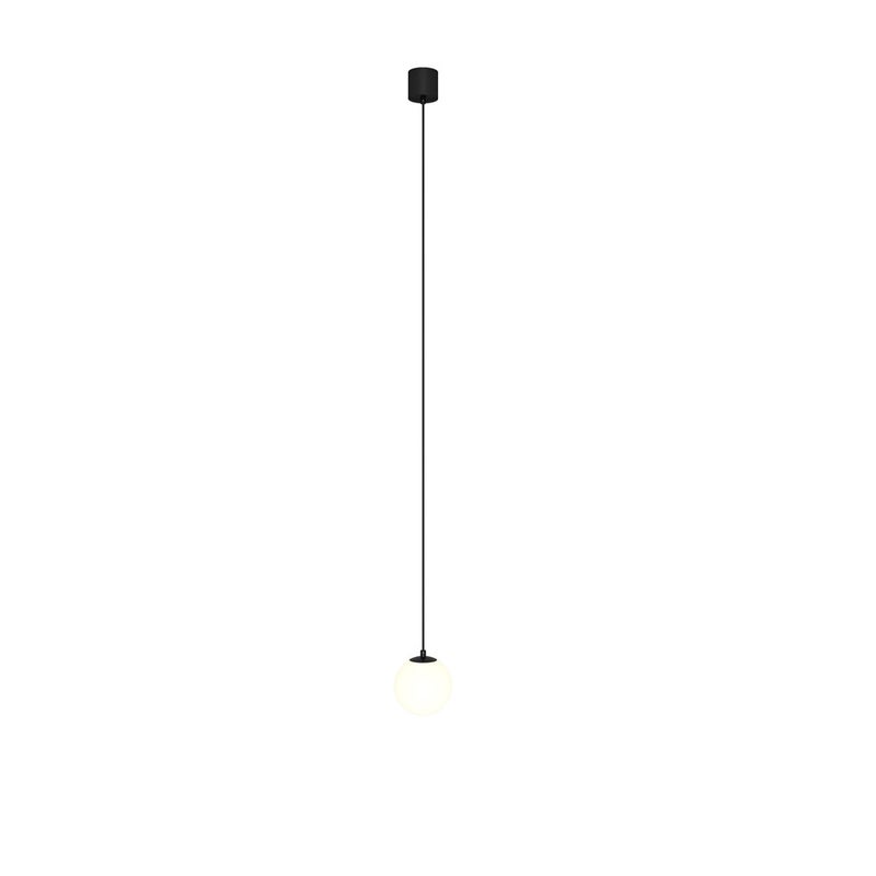 Lampa wisząca Luna czarno-biała LED 5W 3000K 300lm wym: 220 x 10 x 10 cm szkło Maytoni