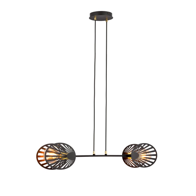 Lampa wisząca Playa czarna 2xE27x15W wym: 100 x 83 cm metal Emibig