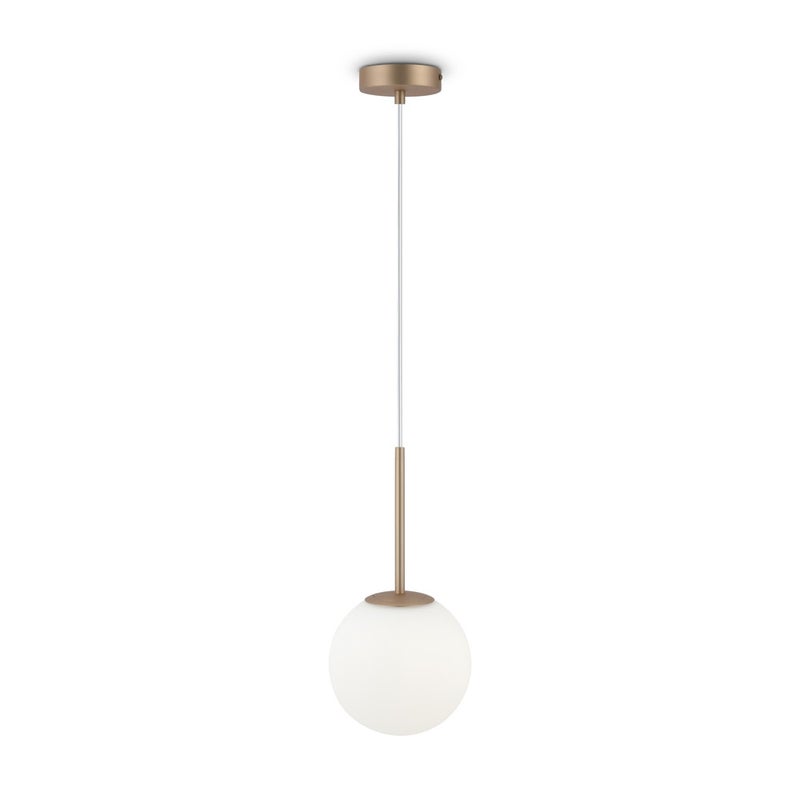 Lampa wisząca Basic Form mosiężno-złota 1xE14x40W kula szklana wym: 180 x 18 x 18 cm szkło Maytoni