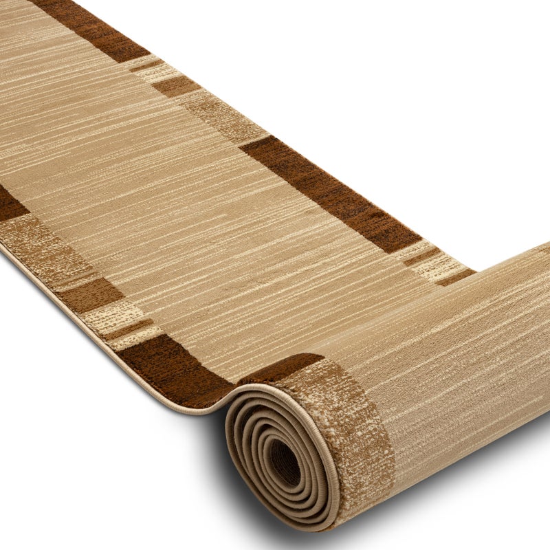 Chodnik HEAT-SET ROYAL FB23 RAMKA PROSTOKĄTY beż / krem 70cm 70x520 cm
