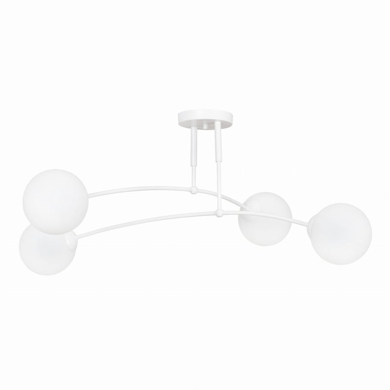 Lampa sufitowa wisząca Pregos biała 4xE14x40W szklane kule wym: 30 x 60 cm szkło Emibig