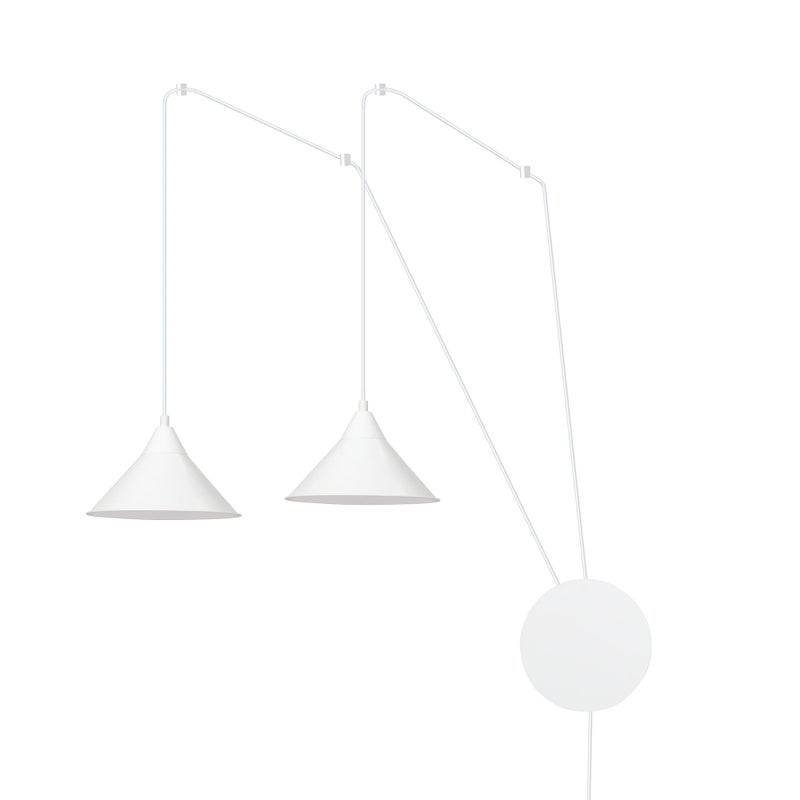 Lampa sufitowa wisząca Abramo biała 2xE27x15W wym: 400 x 24 x 24 cm metal Emibig