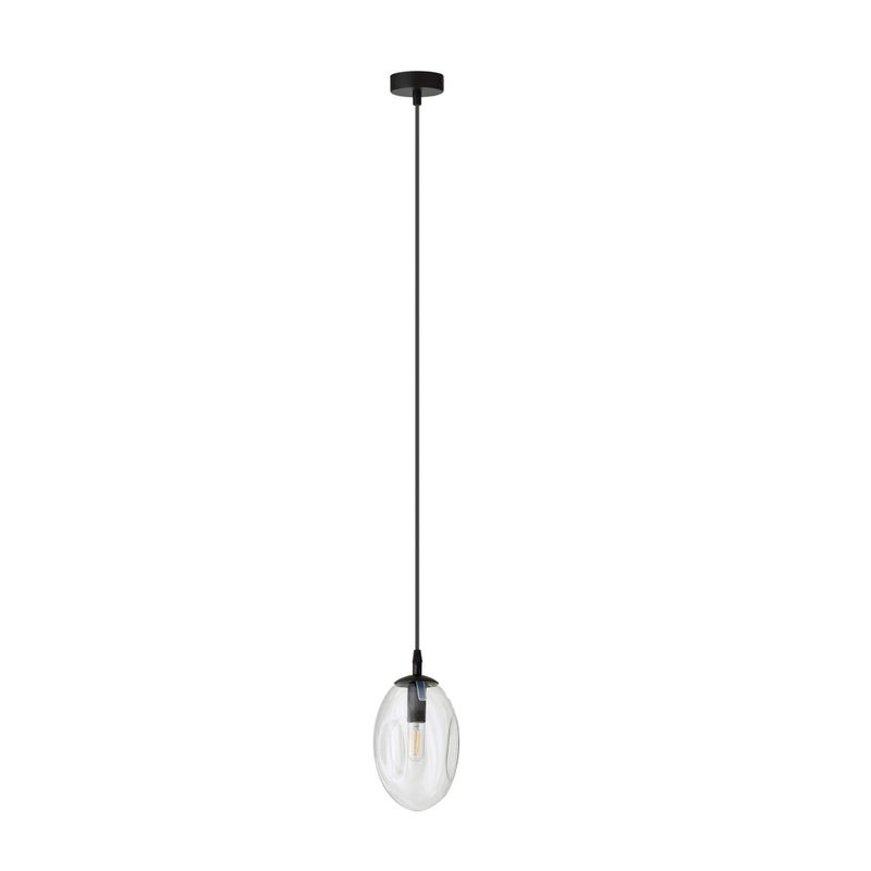 Lampa sufitowa Astral czarno-przezroczysta 1xE14x10W wym: 100 x 12 x 12 cm szkło Emibig
