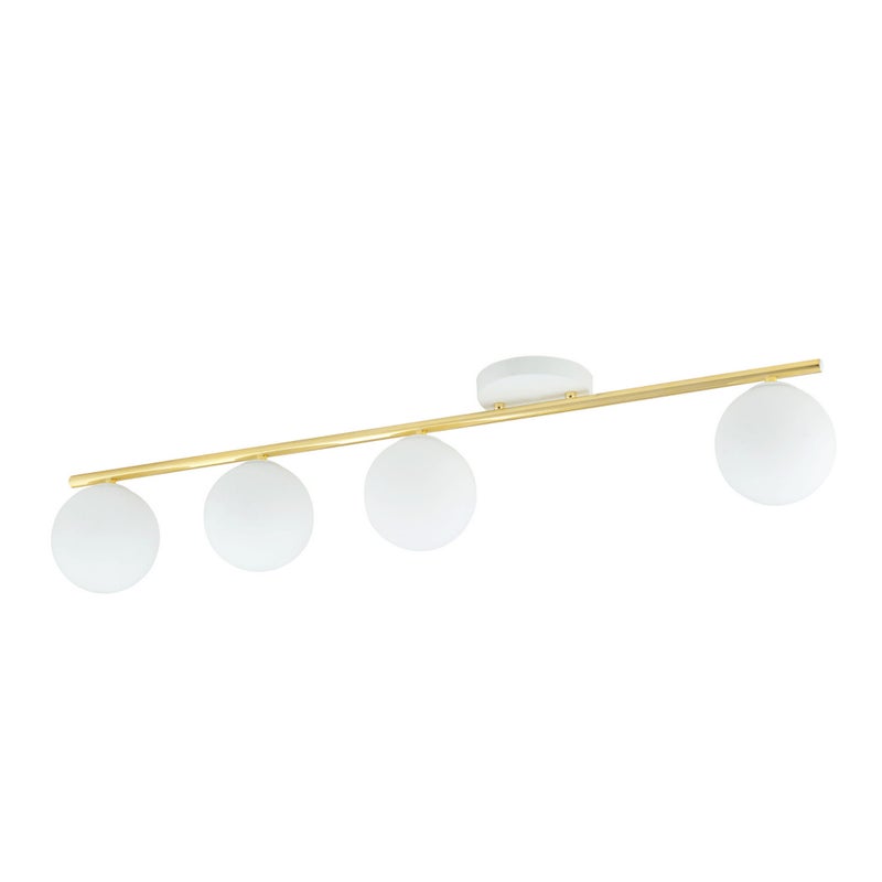 Lampa sufitowa Monza złoty i biały 4xE14x10W wym: 20 x 100 cm metal Emibig
