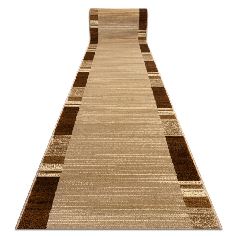 Chodnik HEAT-SET ROYAL FB23 RAMKA PROSTOKĄTY beż / krem 80cm 80x420 cm