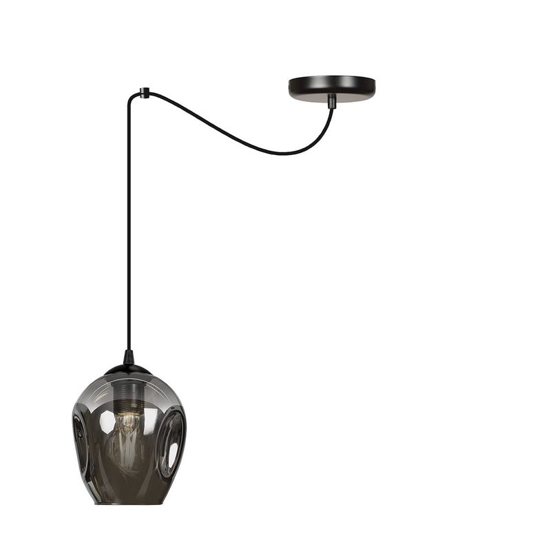 Lampa sufitowa Level czarna-grafit 1xE27x15W wym: 200 x 14 x 14 cm szkło Emibig