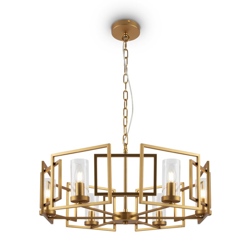 Lampa wisząca Bowi mosiężno-złota 6xE14x40W styl klasyczny wym: 138,5 x 65,6 x 65,6 cm metal Maytoni