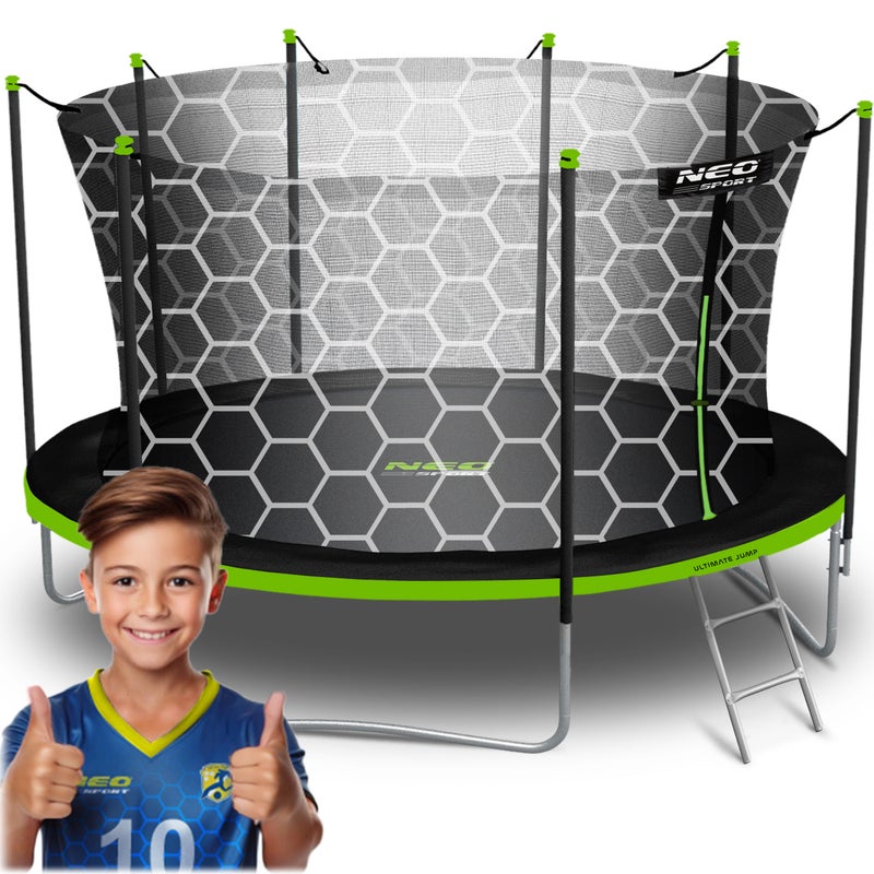 Trampolina ogrodowa dla dzieci z siatką wewnętrzną 465cm 15ft Neo-sport