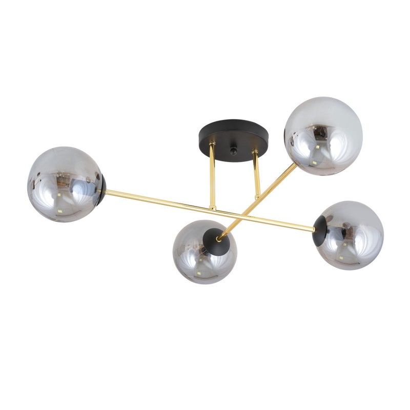 Lampa sufitowa Magnum złoto-czarna 4xE14x10W wym: 26 x 55 cm metal Emibig