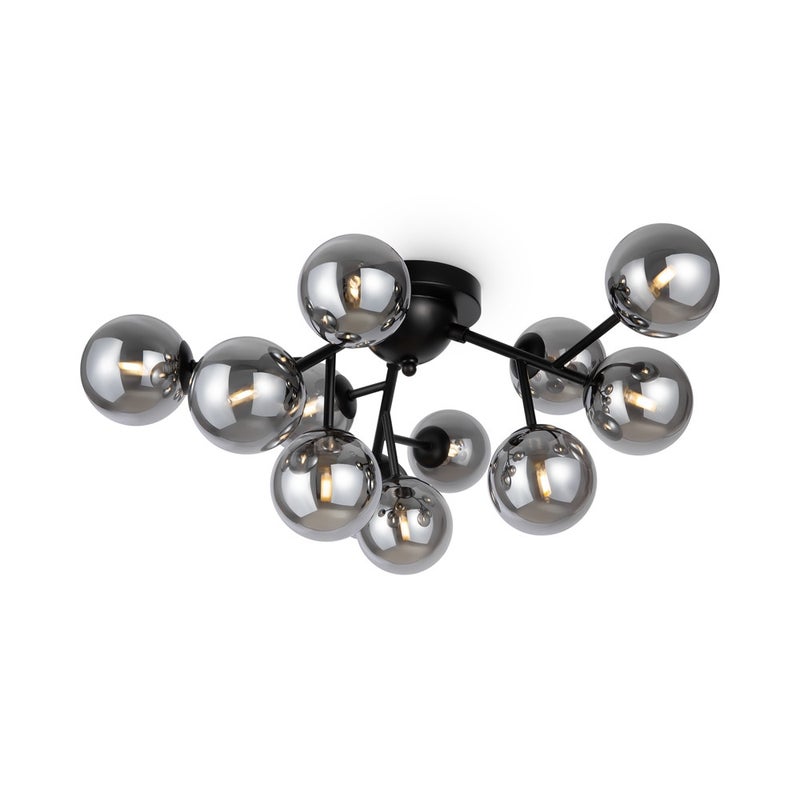 Lampa sufitowa wisząca Dallas czarny matowa-czarna 12xG9x28W wym: 20 x 60 x 60 cm szkło Maytoni