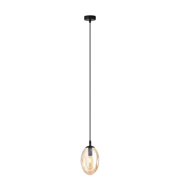 Lampa sufitowa Astral czarno-miodowy 1xE14x10W wym: 100 x 12 x 12 cm szkło Emibig