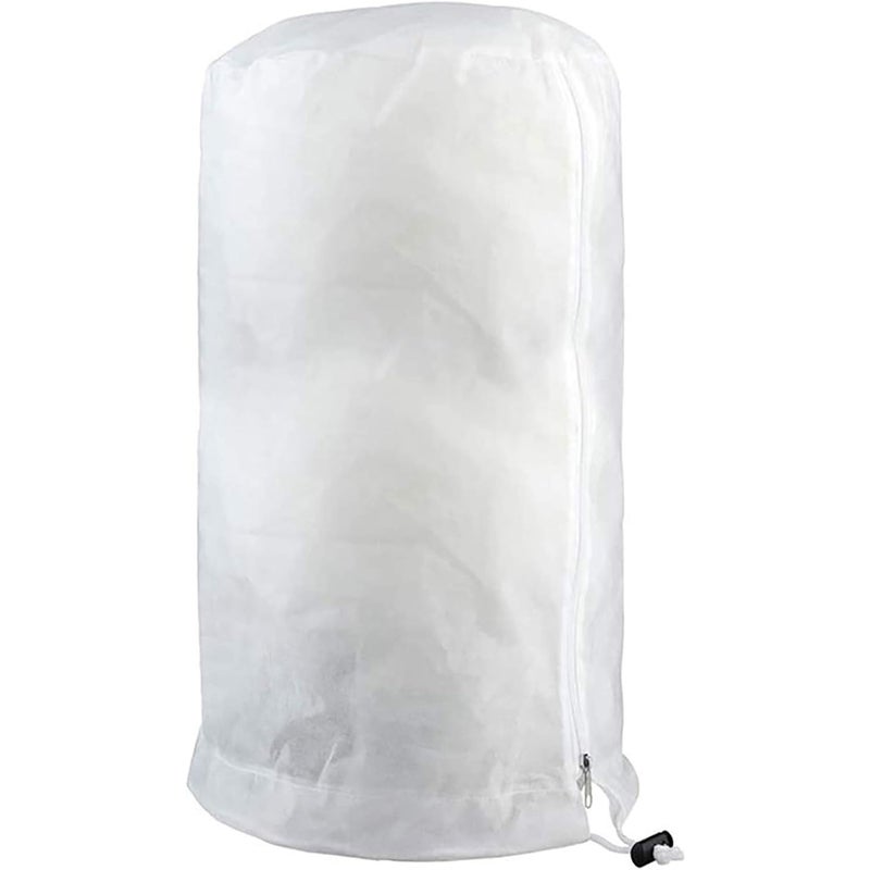 Ochronna torba na rośliny, oddychająca, odporna na rozdarcia, mrozoodporna, ze ściągaczem i zamkiem błyskawicznym, 250 x 350 cm, biała