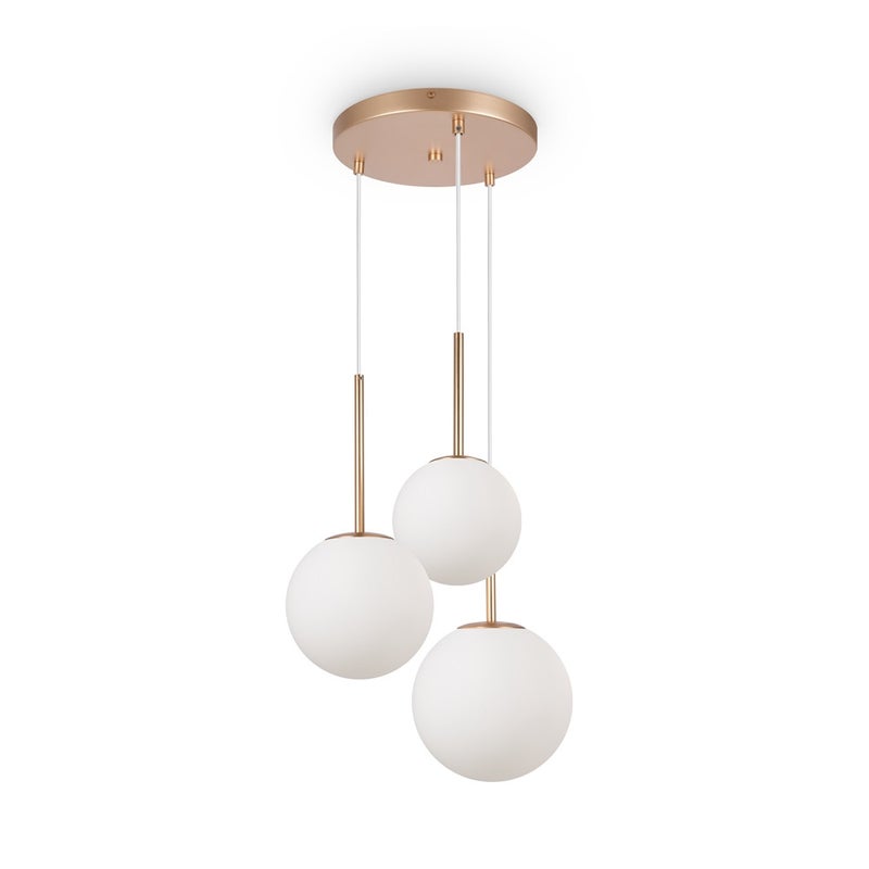 Lampa sufitowa Basic Form mosiężno-złota 3xE14x40W wym: 180 x 40 x 40 cm szkło Maytoni
