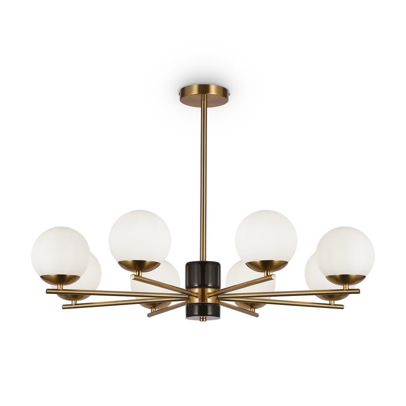 Lampa wisząca Marble mosiężno-złota 8xE27x60W wym: 56 x 81 x 81 cm metal Maytoni