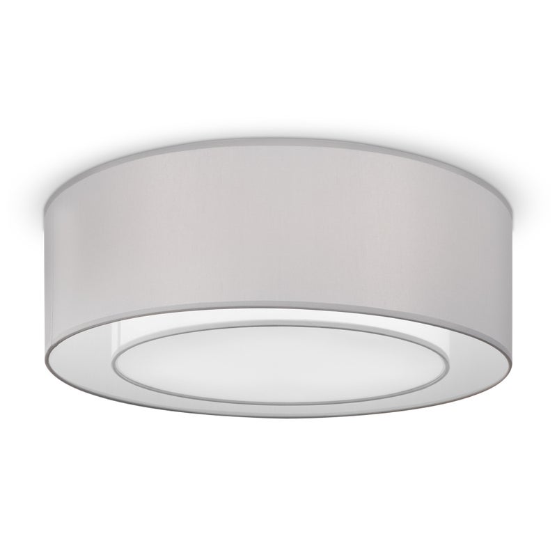 Lampa sufitowa wisząca Bergamo chromowana szara 3xE27x60W tkanina wym: 17,5 x 52 x 52 cm tkanina Maytoni