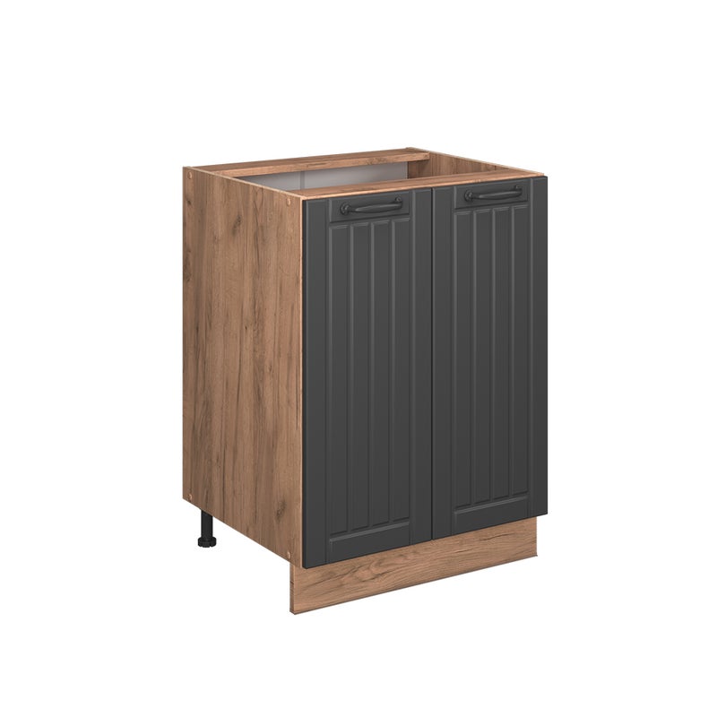 Vicco Szafki kuchenne Fame-Line, Ciemnoszary, 60 cm , BP Dąb