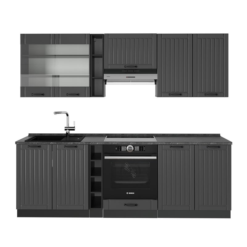 Vicco Zabudowa kuchenna Fame-Line, Ciemnoszary, 235 cm , BP Antracyt