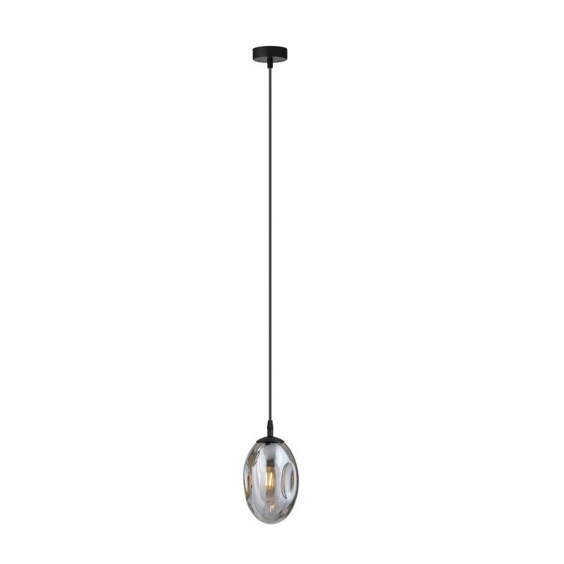 Lampa sufitowa Astral czarna-chromowana 1xE14x10W wym: 100 x 12 x 12 cm szkło Emibig