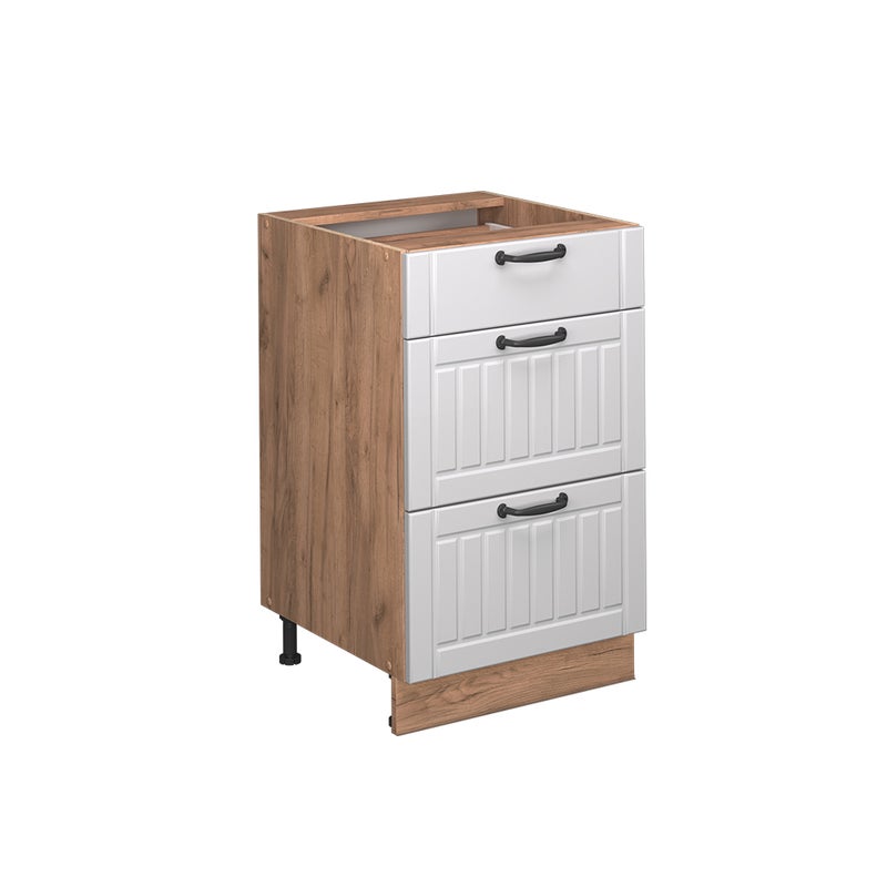 Vicco Szafka dolna do kuchni Fame-Line, Biały domek wiejski, 50 cm , BP Dąb