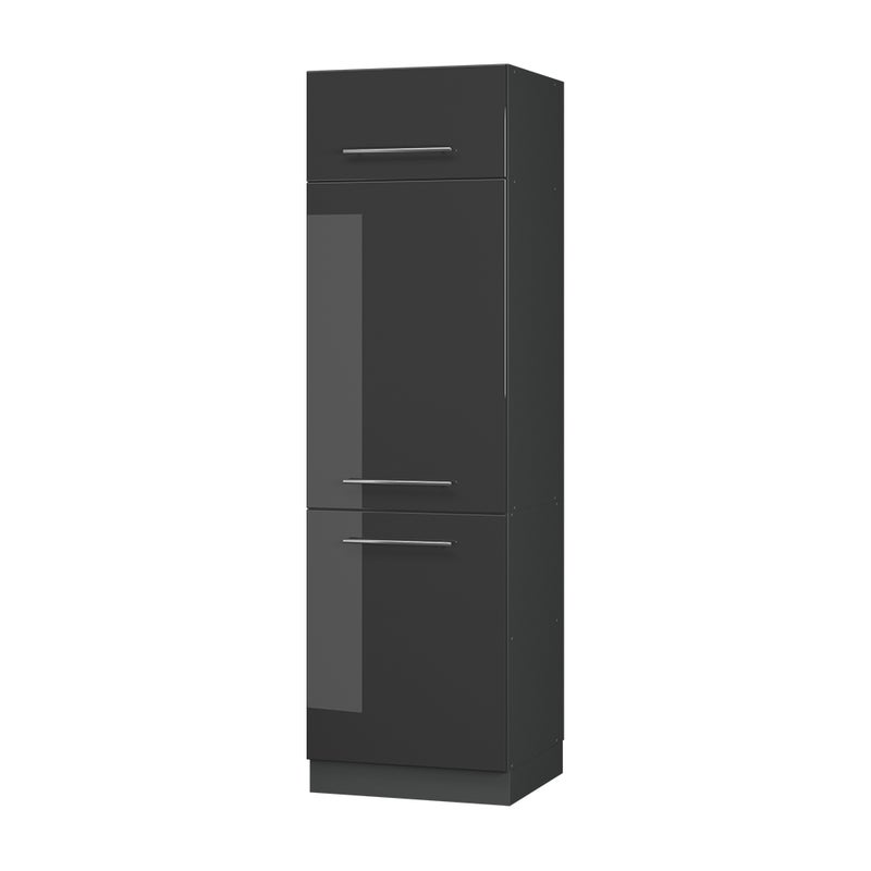 Vicco Szafka na lodówkę Fame-Line, Antracyt wysoki połysk, 60 cm