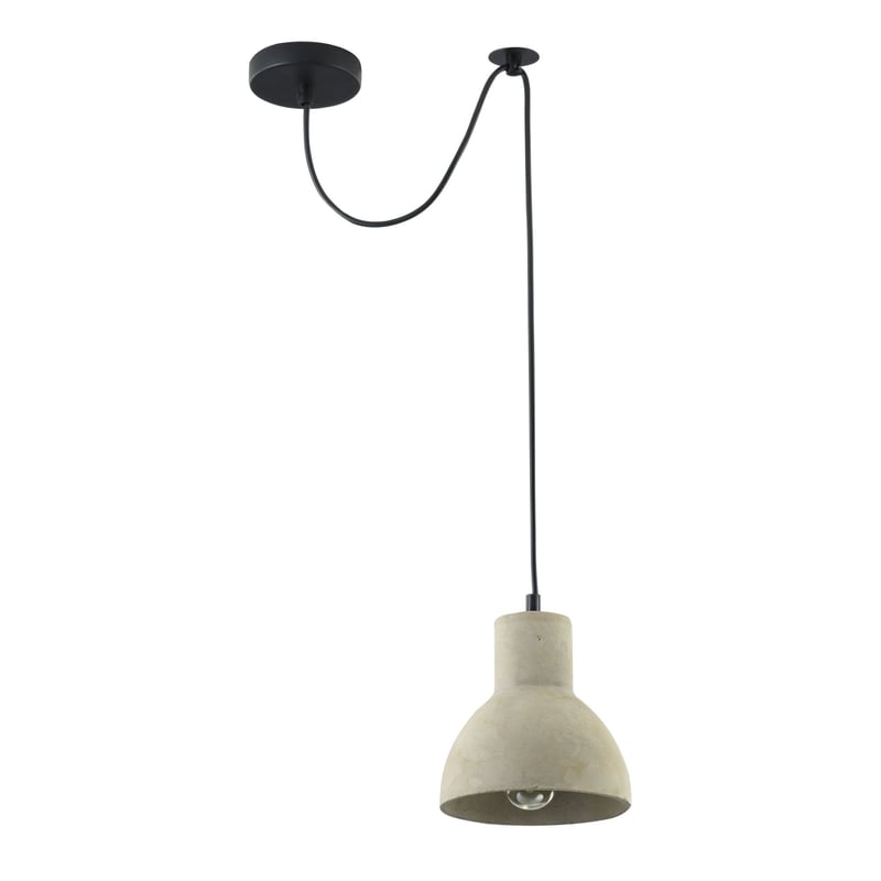 Lampa wisząca Broni czarno-szara 1xE27x60W wym: 222 x 16 x 16 cm beton architektoniczny Maytoni