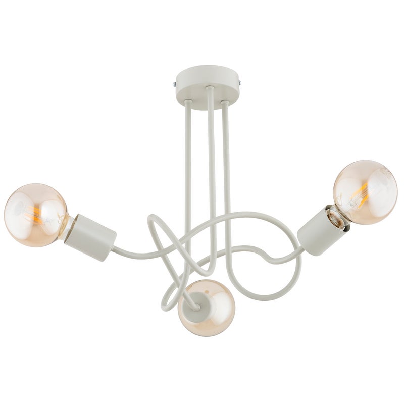 Lampa sufitowa wisząca Wingo szara 3xE27x15W industrialna wym: 36 x 41 x 41 cm metal Alfa