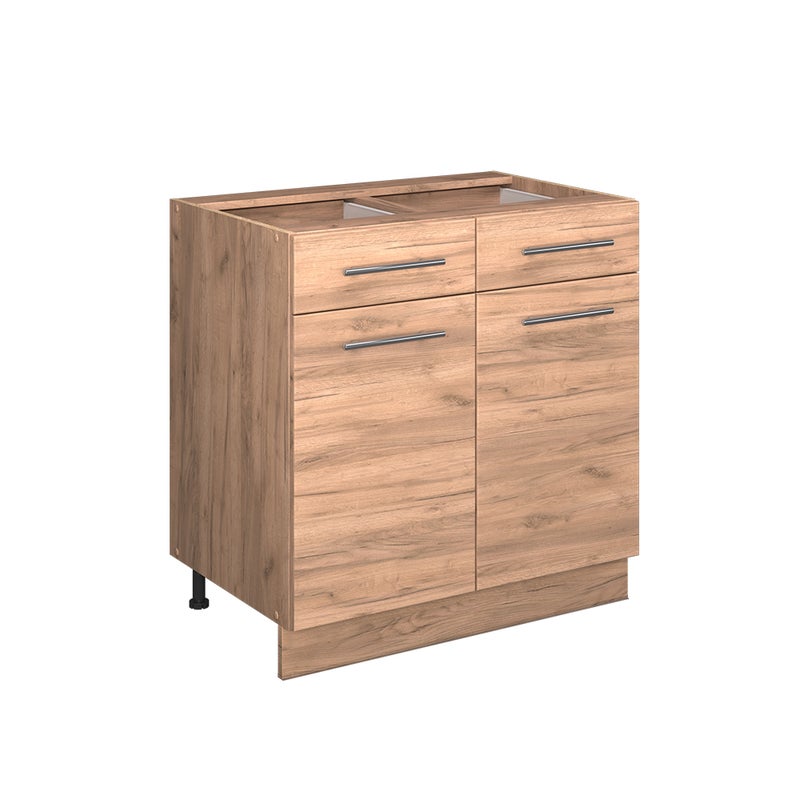 Vicco Szafka dolna do kuchni Fame-Line, Złoty dąb energetyczny, 80 cm , BP Antracyt