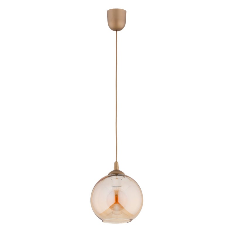 Lampa wisząca Wena złoto-bursztynowy 1xE27x15W nowoczesna wym: 90 x 20 x 20 cm metal Alfa