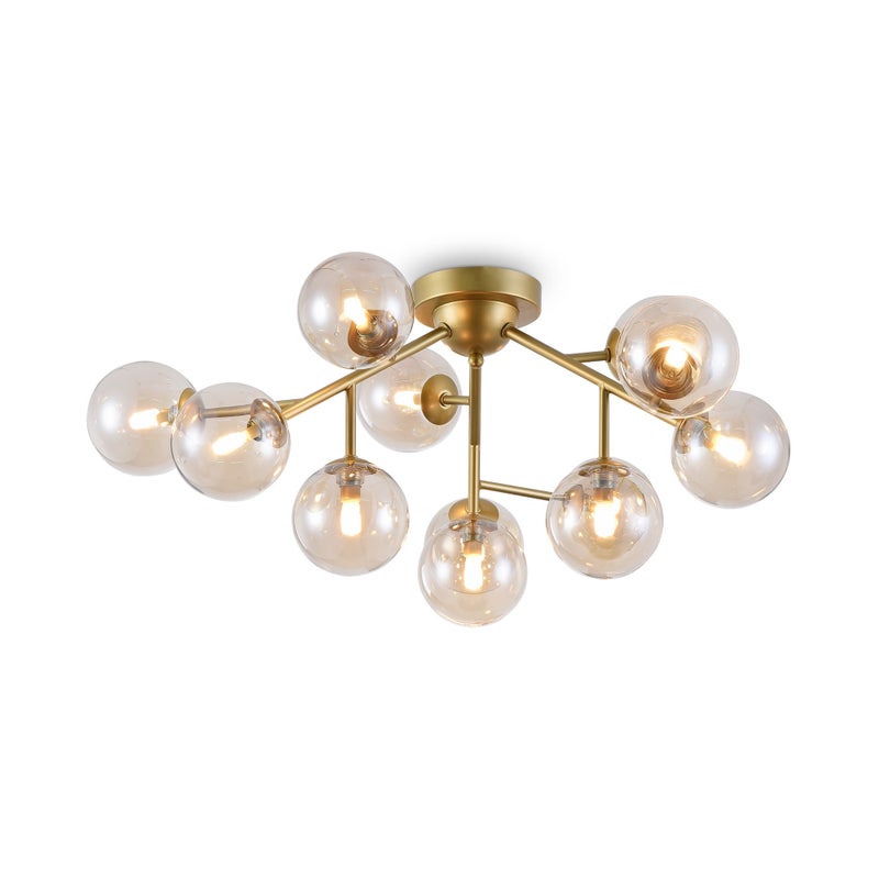 Lampa sufitowa Dallas mosiężno-złota 12xG9x28W wym: 20 x 60 x 60 cm szkło Maytoni
