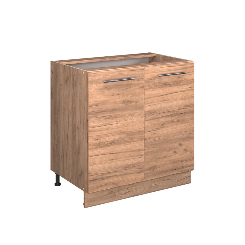 Vicco Szafki kuchenne Fame-Line, Złoty dąb energetyczny, 80 cm z półką, BP Antracyt