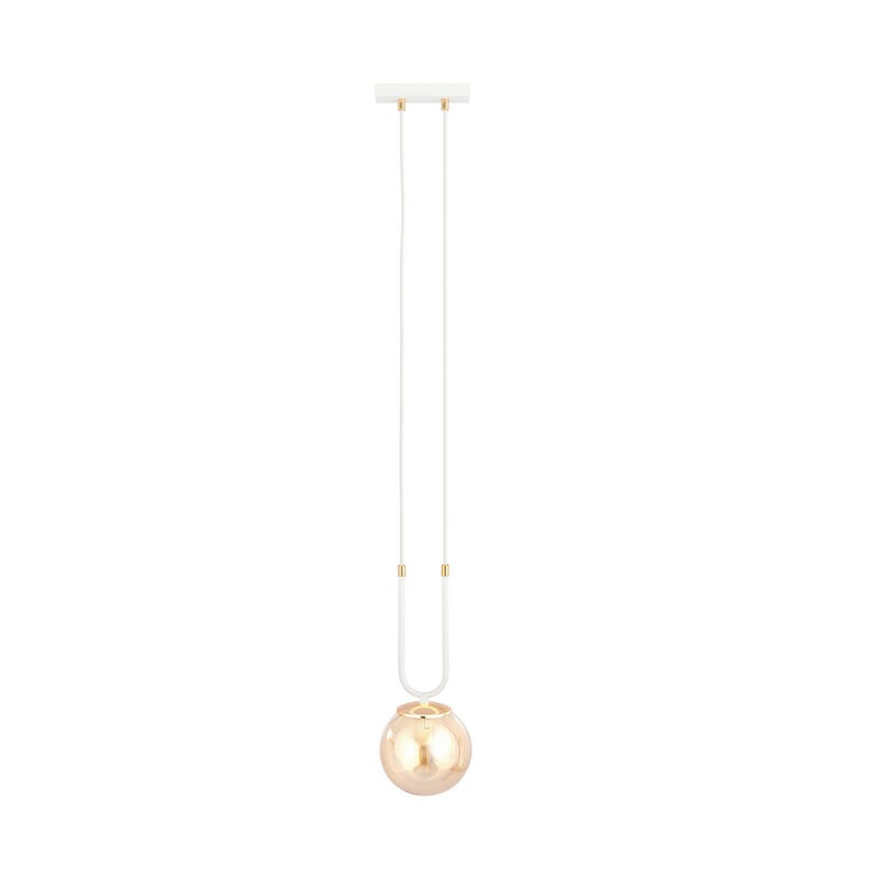Lampa sufitowa Glam biało-złota-miodowy 1xE14x10W wym: 115 x 15 x 15 cm szkło Emibig