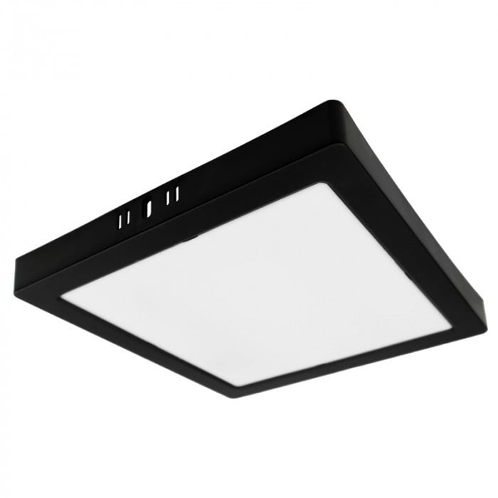 Plafon Downlight kwadratowy czarny-klosz mleczny LED 24W 4000K 2640lm wym: 3,1 x 29,5 cm IP20 tworzywo sztuczne Ecolight