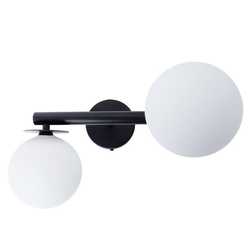 Kinkiet ścienny Avola czarno-biały 2xG9x12W wym: 19 x 31 x 25 cm szkło IP20 SIGMA