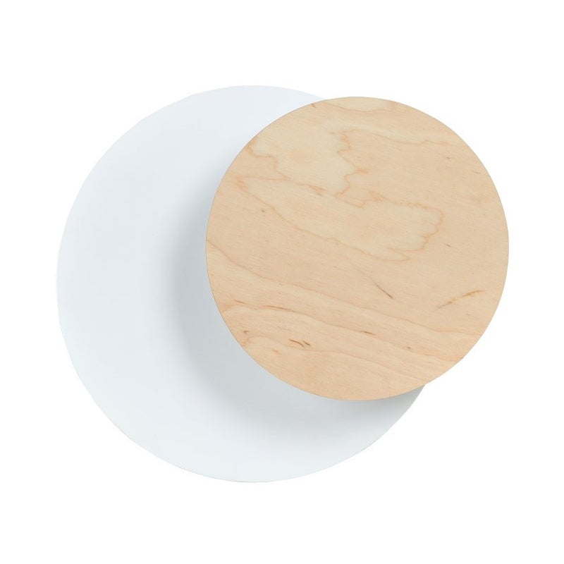 Kinkiet Circle jasne drewno-biały 1xG9x8W wym: 20 x 22 cm metal IP20 Emibig