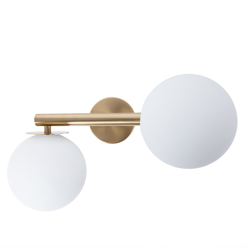 Kinkiet ścienny Avola złoto-biały 2xG9x12W wym: 19 x 31 x 25 cm szkło IP20 SIGMA