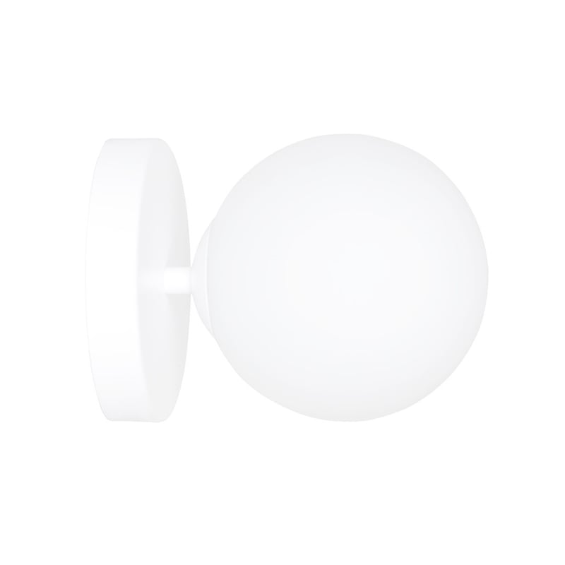 Kinkiet ścienny Bior biały 1xE14x10W wym: 15 x 15 cm szkło IP20 Emibig