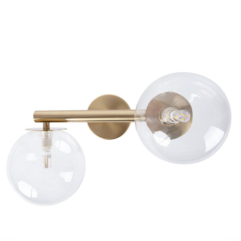 Kinkiet ścienny Avola złoto-przezroczysty 2xG9x12W wym: 19 x 31 x 25 cm szkło IP20 SIGMA