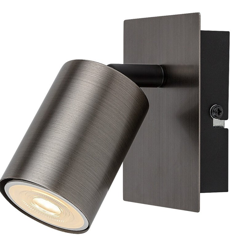 Kinkiet ścienny Gerhard armatnia szarość 1xGU10x15W wym: 11 x 9 x 14,5 cm metal IP20 Rabalux