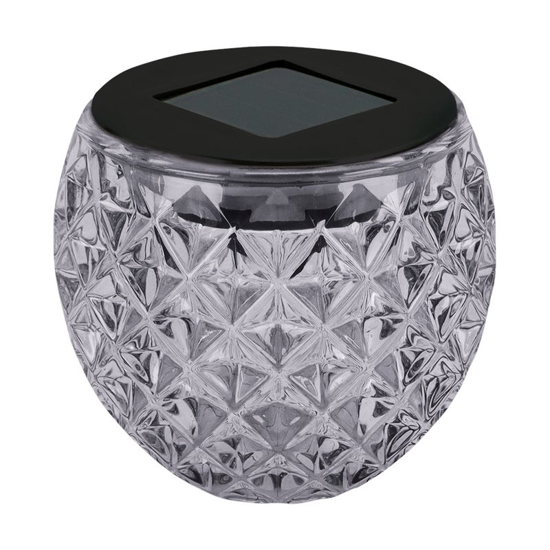 Lampa zewnętrzna solarna ogrodowa szklana kryształowa Ø11cm akumulator włącznik ciepła barwa LED 0.2W IP44 BOLA Struhm