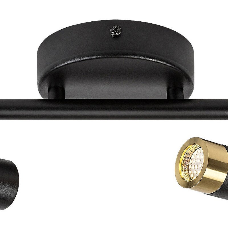 Reflektor sufitowy spot natynkowy listwa Kadir czarno-złoty-przezroczysty LED 6W 4000K 550lm wym: 12,5 x 37 x 3,5 cm metal Rabalux