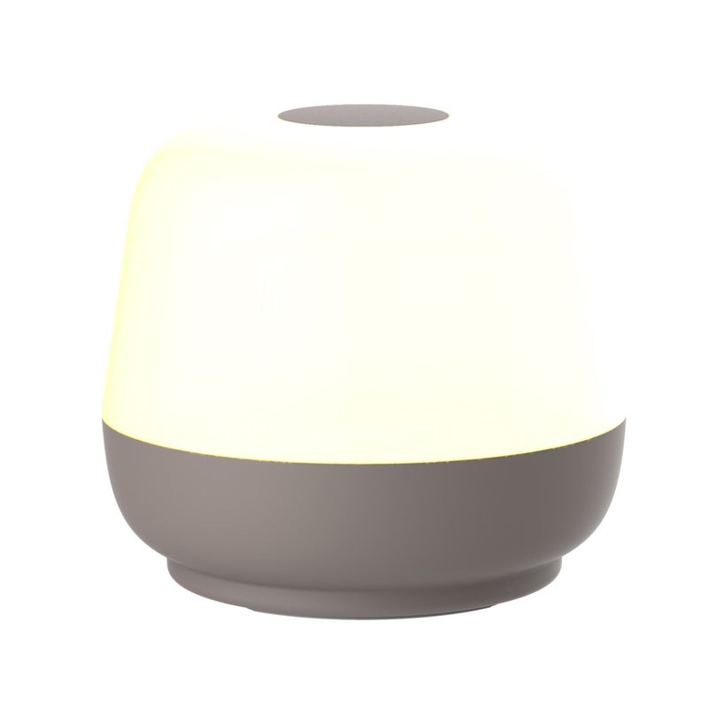 Lampa stołowa zewnętrzna na taras nowoczesna biała okrągła LED 1.2W ciepła barwa akumulator USB-C IP44 SAMBA Polux